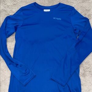 Columbia Blue Long Sleeve Kids Dri Fit